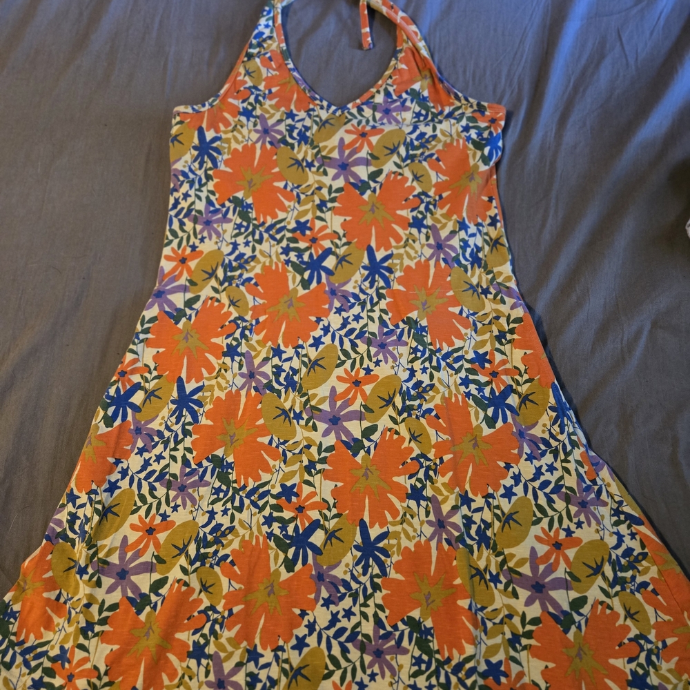 Toad&Co Multicolor Floral Backless Dress